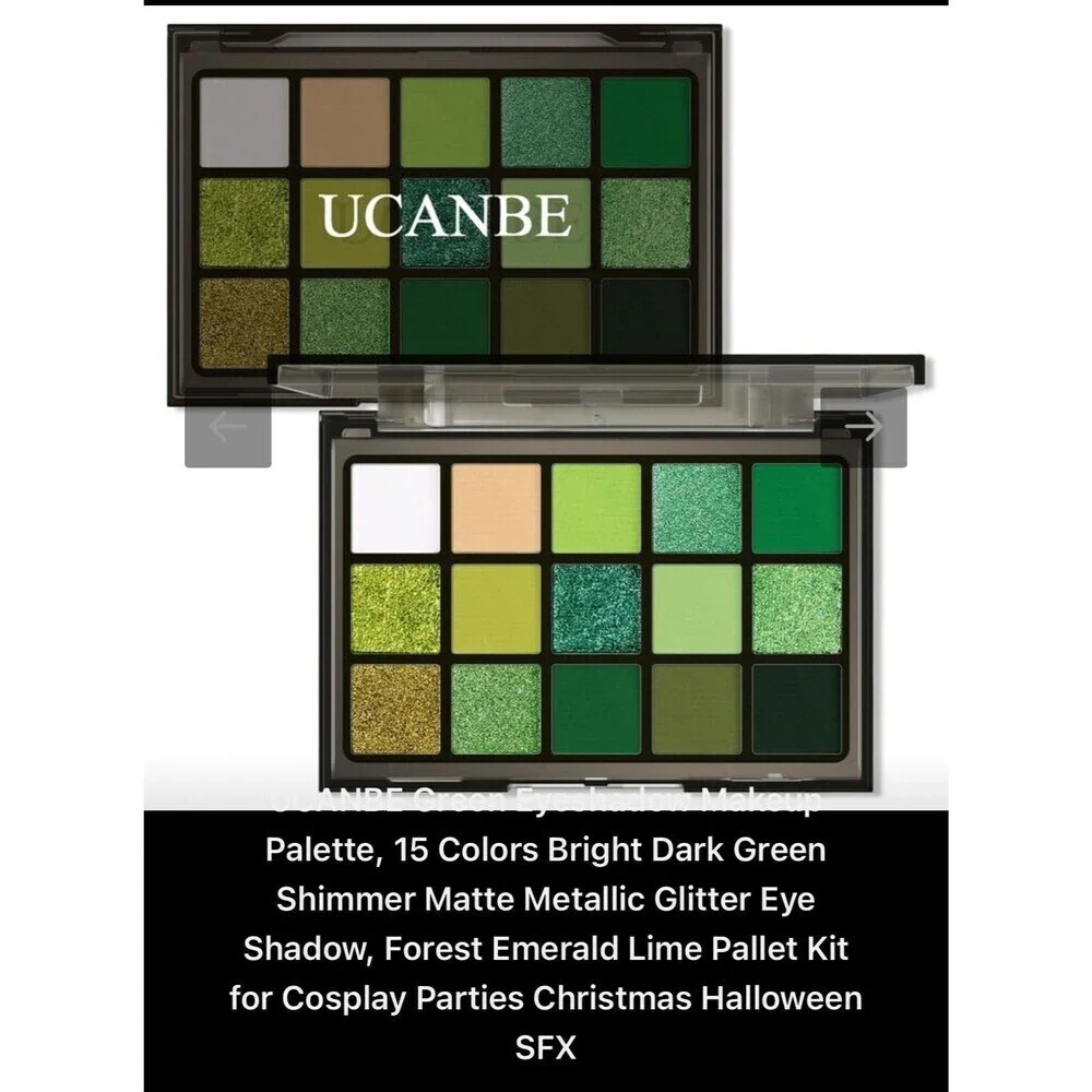 UCANBE Green Forest Professional Makeup Kit 15 Color Palette Face Body Paint